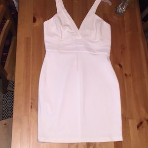 Pure white sexy bodycon dress